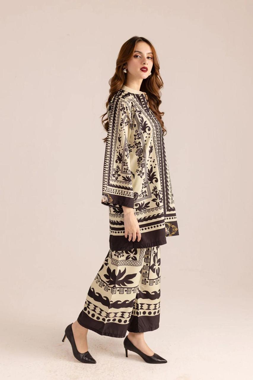 Stylish Printed Shirt and Trouser Set - 2 Pcs