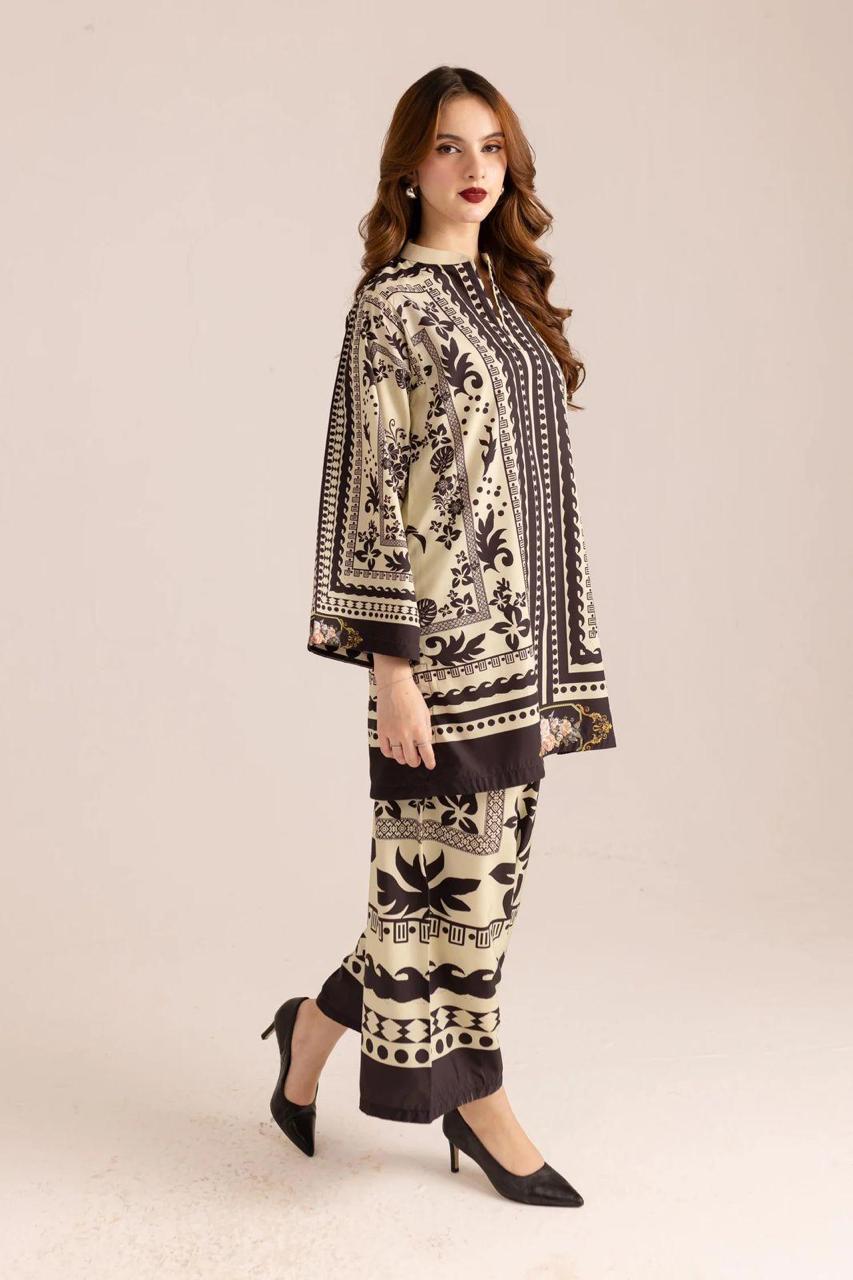 Stylish Printed Shirt and Trouser Set - 2 Pcs