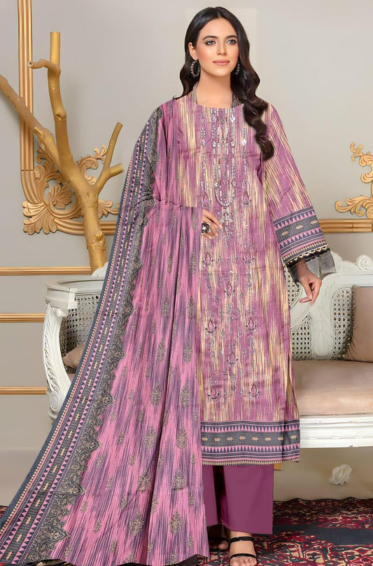 Unstitched Women's Stunning Dhanak Embroidered Suit - 3 Pcs Set || premium fabrics with a perfect blend of comfort and style